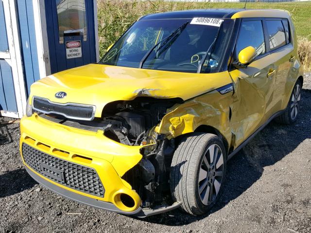 KNDJX3A5XF7142058 - 2015 KIA SOUL ! YELLOW photo 2