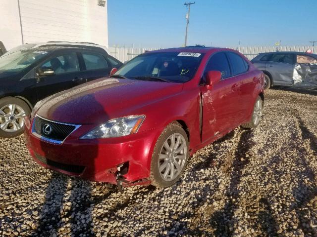 JTHCK262775015358 - 2007 LEXUS IS 250 MAROON photo 2