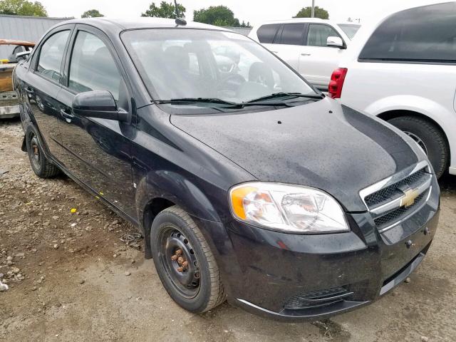 KL1TD56E19B369928 - 2009 CHEVROLET AVEO LS BLACK photo 1