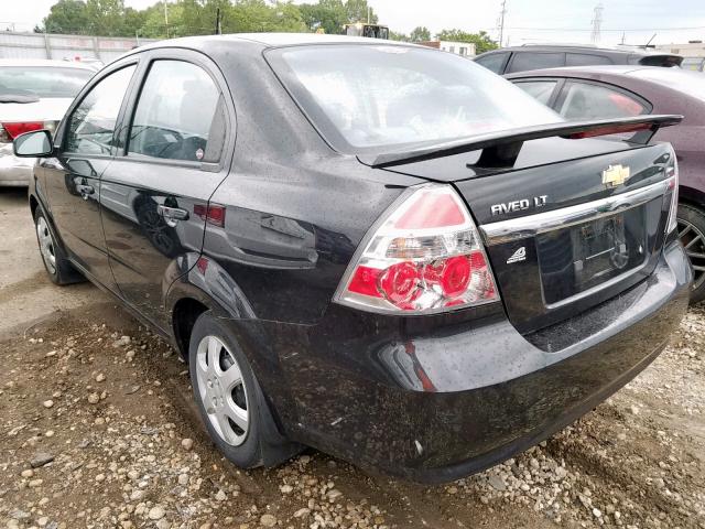 KL1TD56E19B369928 - 2009 CHEVROLET AVEO LS BLACK photo 3