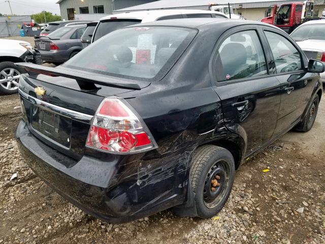 KL1TD56E19B369928 - 2009 CHEVROLET AVEO LS BLACK photo 4