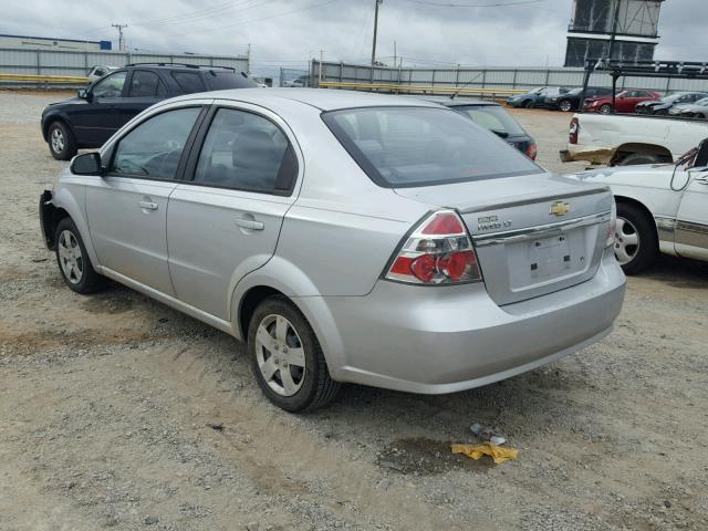 KL1TD5DE9BB143564 - 2011 CHEVROLET AVEO LS SILVER photo 3