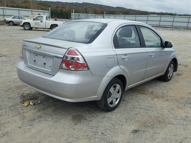 KL1TD5DE9BB143564 - 2011 CHEVROLET AVEO LS SILVER photo 4