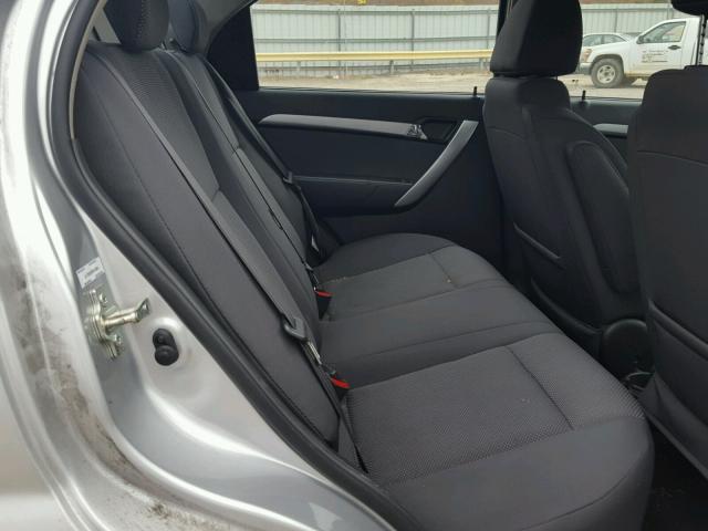 KL1TD5DE9BB143564 - 2011 CHEVROLET AVEO LS SILVER photo 6