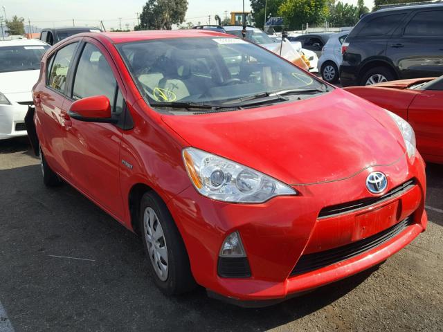 JTDKDTB34D1550016 - 2013 TOYOTA PRIUS C RED photo 1