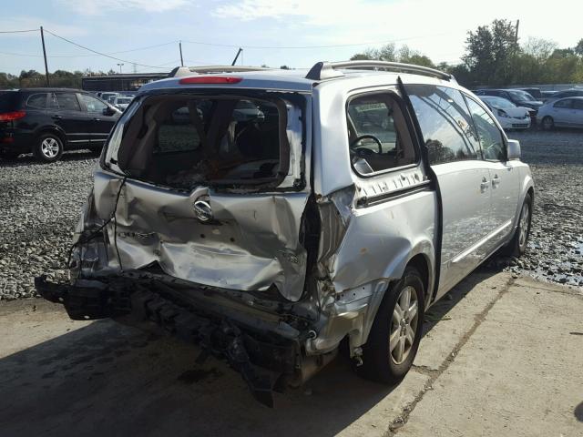 5N1BV28U04N313230 - 2004 NISSAN QUEST S SILVER photo 4