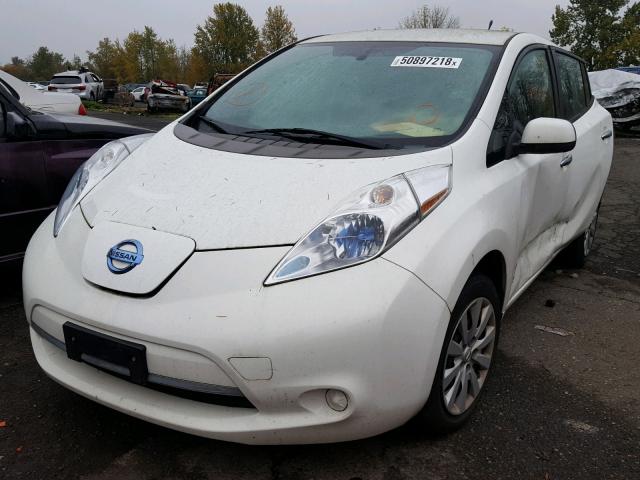 1N4AZ0CP7DC426006 - 2013 NISSAN LEAF S WHITE photo 2