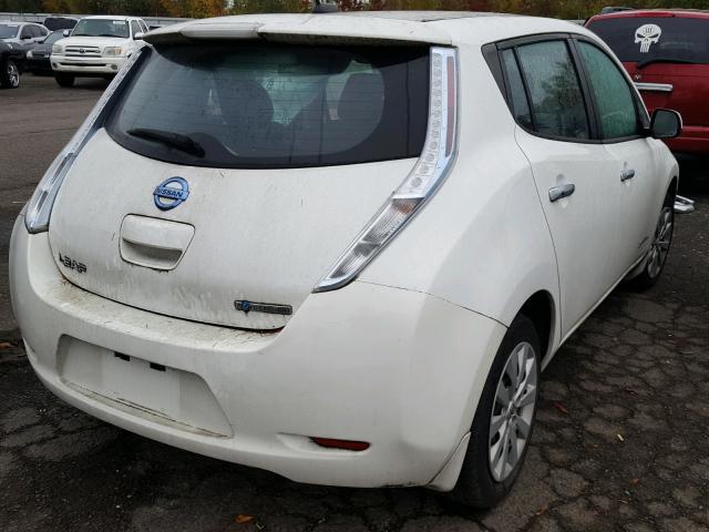 1N4AZ0CP7DC426006 - 2013 NISSAN LEAF S WHITE photo 4