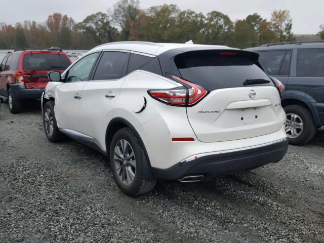 5N1AZ2MH9FN255615 - 2015 NISSAN MURANO WHITE photo 3