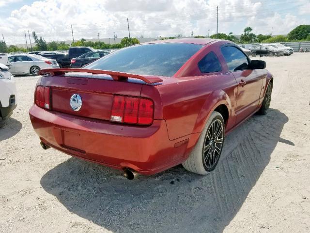 1ZVHT82H385146660 - 2008 FORD MUSTANG GT RED photo 4