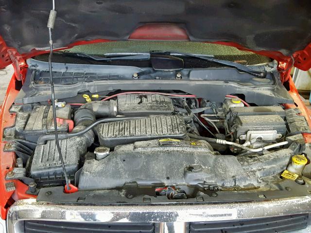 1D4HB58N75F534615 - 2005 DODGE DURANGO LI RED photo 7