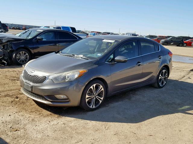 KNAFZ4A81E5075731 - 2014 KIA FORTE EX CHARCOAL photo 2