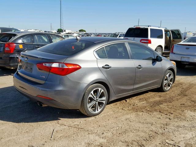 KNAFZ4A81E5075731 - 2014 KIA FORTE EX CHARCOAL photo 4