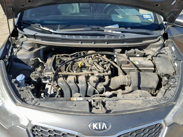 KNAFZ4A81E5075731 - 2014 KIA FORTE EX CHARCOAL photo 7