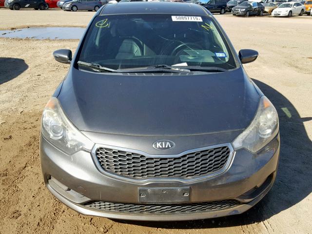 KNAFZ4A81E5075731 - 2014 KIA FORTE EX CHARCOAL photo 9