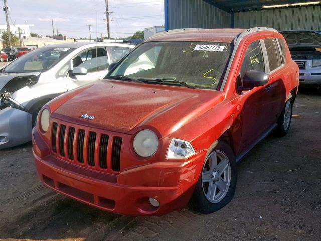 1J8FF47W07D583448 - 2007 JEEP COMPASS RED photo 2