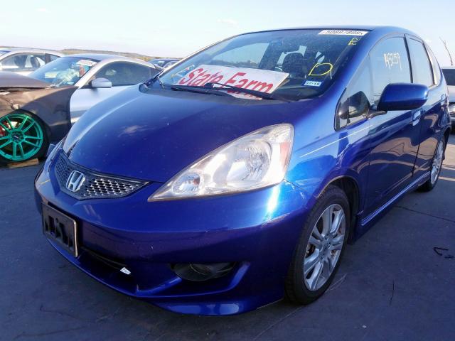 JHMGE8H41AS005508 - 2010 HONDA FIT SPORT BLUE photo 2