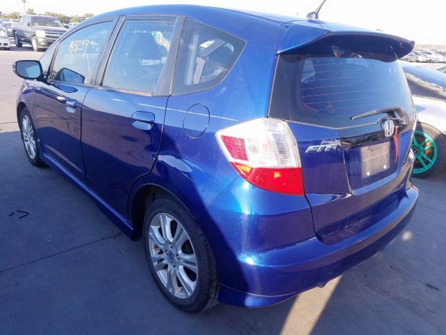 JHMGE8H41AS005508 - 2010 HONDA FIT SPORT BLUE photo 3