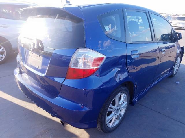 JHMGE8H41AS005508 - 2010 HONDA FIT SPORT BLUE photo 4