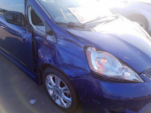 JHMGE8H41AS005508 - 2010 HONDA FIT SPORT BLUE photo 9