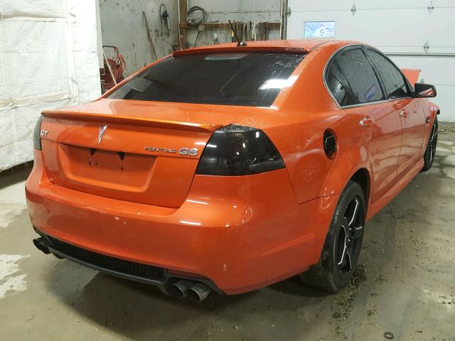 6G2EC57Y18L126424 - 2008 PONTIAC G8 GT ORANGE photo 4