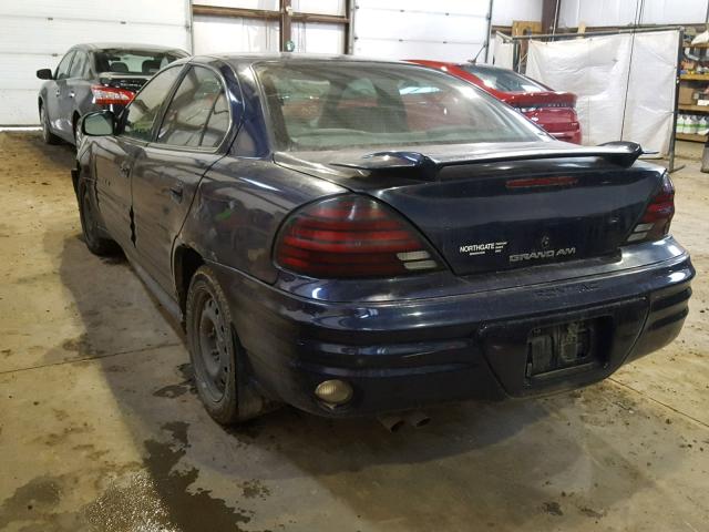 1G2NF52E41M568714 - 2001 PONTIAC GRAND AM S BLUE photo 3