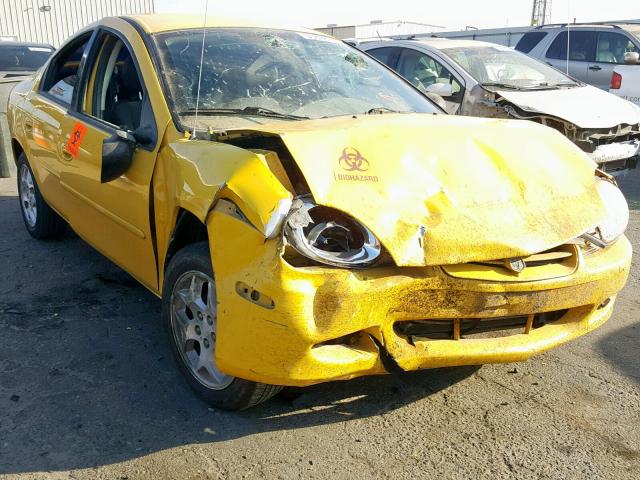 1B3ES56C72D641481 - 2002 DODGE NEON ES YELLOW photo 1