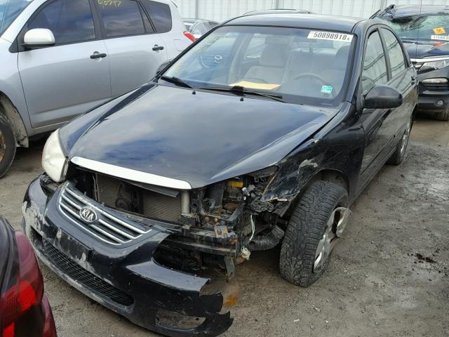 KNAFE121285513866 - 2008 KIA SPECTRA EX BLACK photo 2