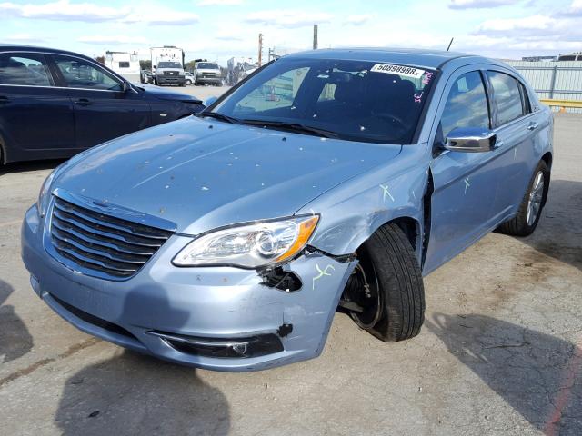 1C3CCBCGXEN134439 - 2014 CHRYSLER 200 LIMITE BLUE photo 2