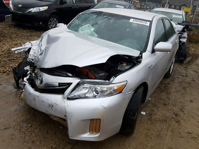 4T1BB3EK6BU140351 - 2011 TOYOTA CAMRY HYBR SILVER photo 2