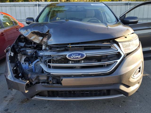 2FMTK3K85FBB13280 - 2015 FORD EDGE TITAN GRAY photo 7