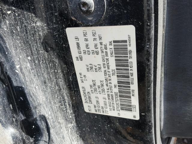 3D7KS28C75G763865 - 2005 DODGE RAM 2500 S BLACK photo 10