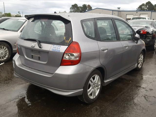 JHMGD38638S047941 - 2008 HONDA FIT SPORT SILVER photo 4