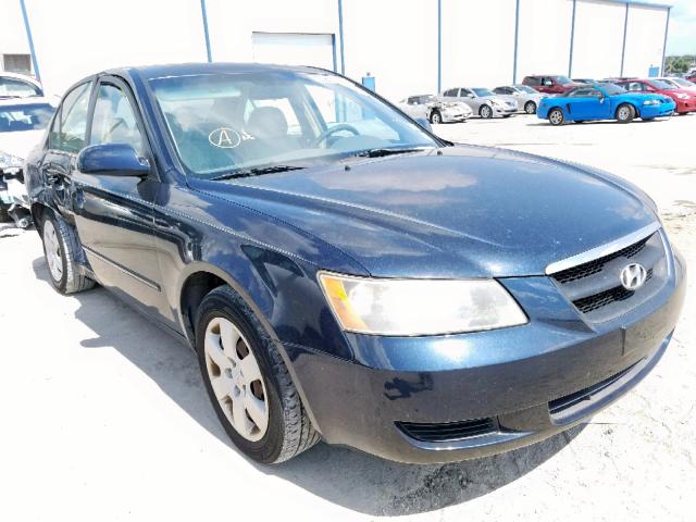 5NPET46C08H388058 - 2008 HYUNDAI SONATA GLS BLUE photo 1