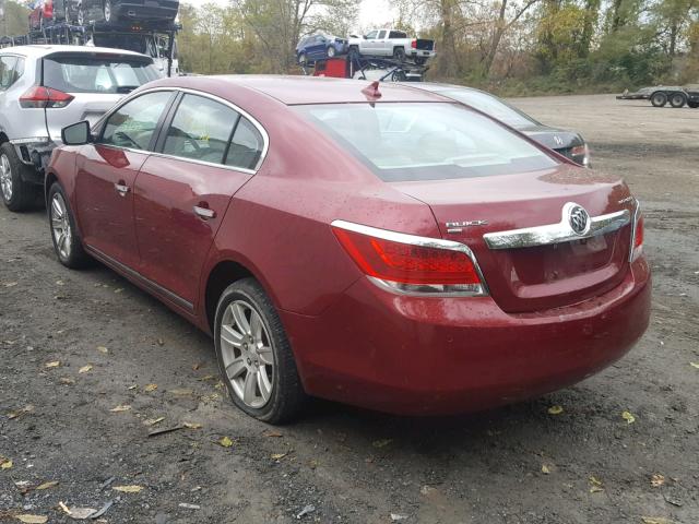 1G4GD5ED2BF265073 - 2011 BUICK LACROSSE C RED photo 3