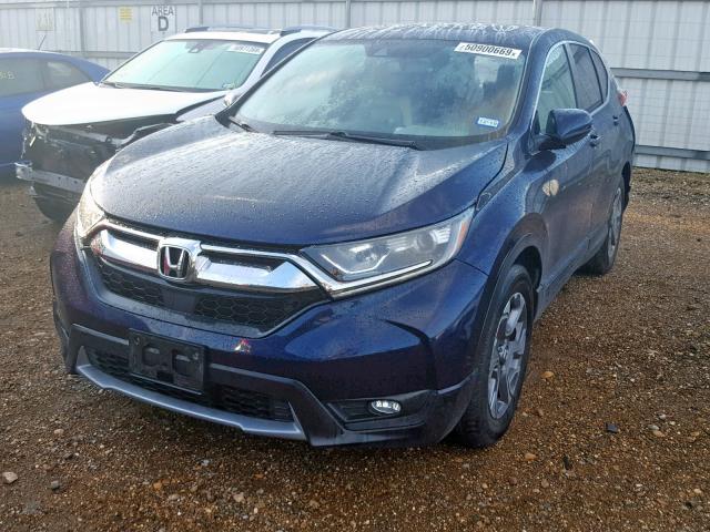 7FARW1H87JE009517 - 2018 HONDA CR-V EXL BLUE photo 2