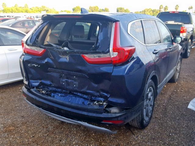 7FARW1H87JE009517 - 2018 HONDA CR-V EXL BLUE photo 4