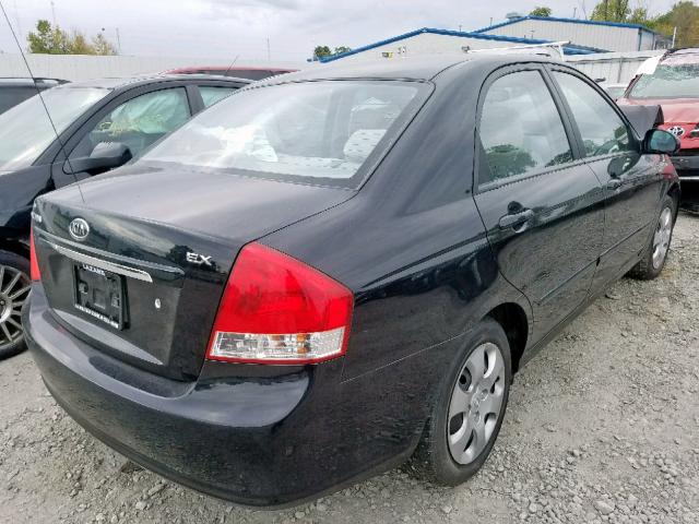 KNAFE122585527074 - 2008 KIA SPECTRA EX BLACK photo 4