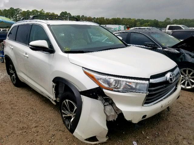 5TDKKRFHXGS161290 - 2016 TOYOTA HIGHLANDER WHITE photo 1