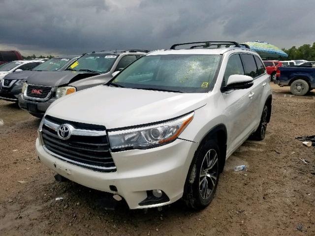 5TDKKRFHXGS161290 - 2016 TOYOTA HIGHLANDER WHITE photo 2