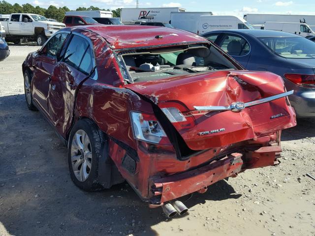 1FAHP2EW2BG173736 - 2011 FORD TAURUS SEL RED photo 3