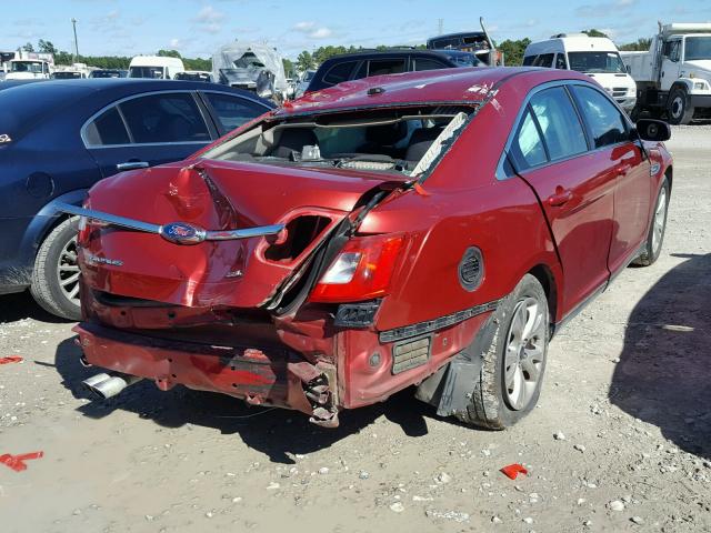 1FAHP2EW2BG173736 - 2011 FORD TAURUS SEL RED photo 4