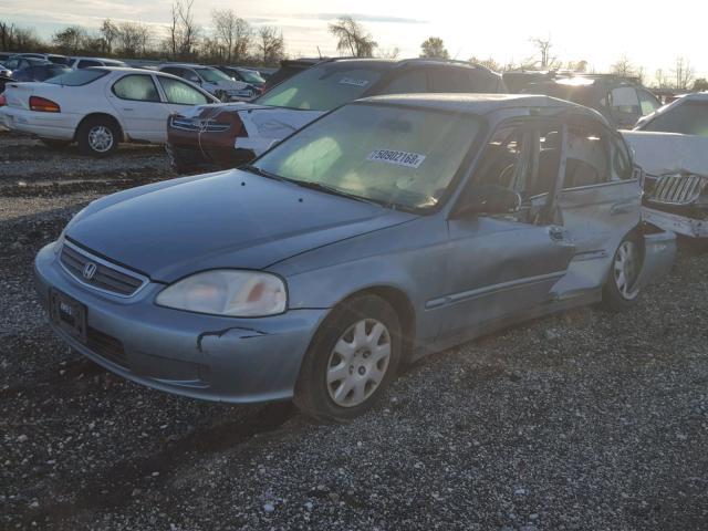 2HGEJ6612YH601179 - 2000 HONDA CIVIC BASE GREEN photo 2