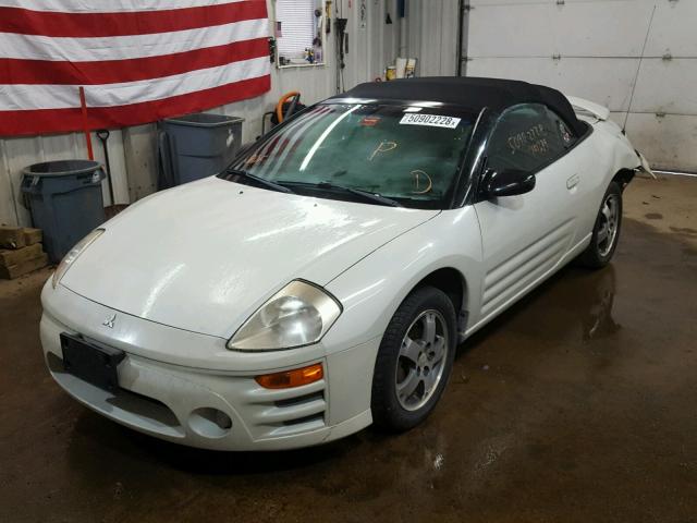 4A3AE45G73E144796 - 2003 MITSUBISHI ECLIPSE SP WHITE photo 2