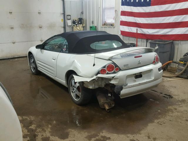 4A3AE45G73E144796 - 2003 MITSUBISHI ECLIPSE SP WHITE photo 3