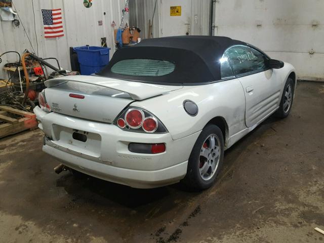 4A3AE45G73E144796 - 2003 MITSUBISHI ECLIPSE SP WHITE photo 4