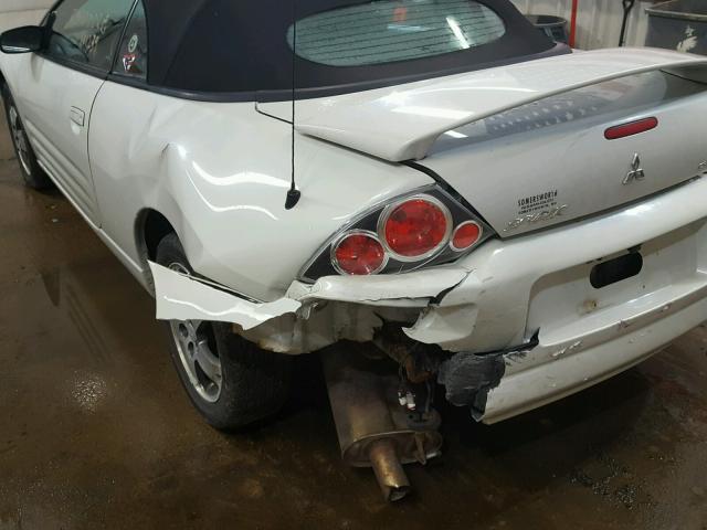 4A3AE45G73E144796 - 2003 MITSUBISHI ECLIPSE SP WHITE photo 9