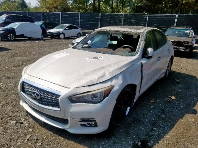 JN1BV7AP4EM677425 - 2014 INFINITI Q50 BASE WHITE photo 2