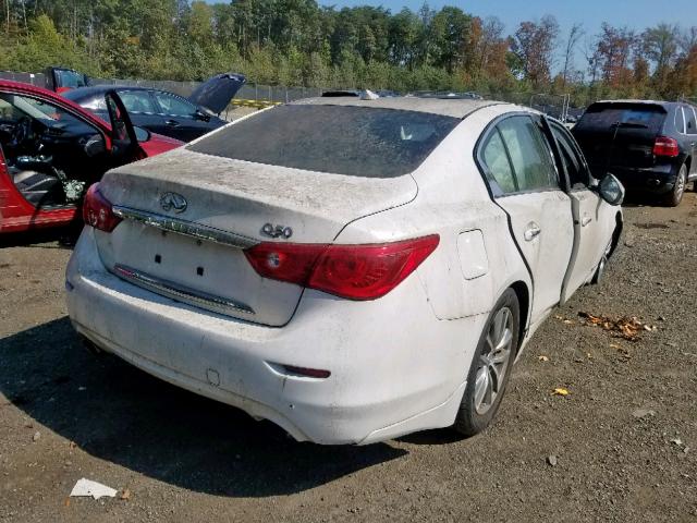 JN1BV7AP4EM677425 - 2014 INFINITI Q50 BASE WHITE photo 4