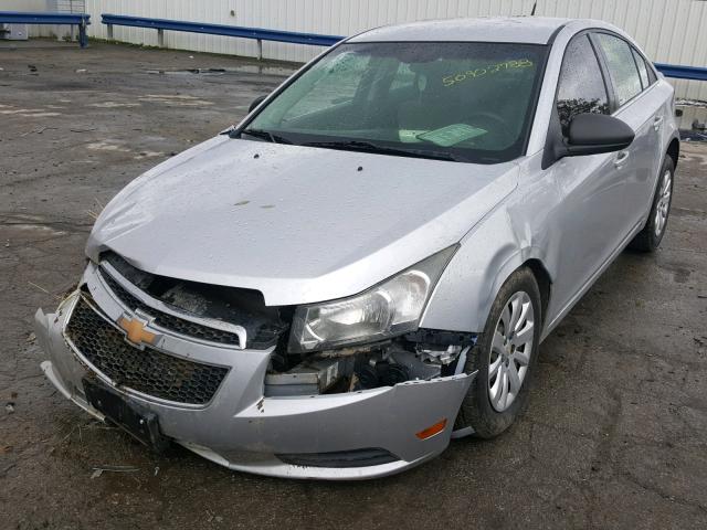 1G1PC5SH3B7265794 - 2011 CHEVROLET CRUZE LS SILVER photo 2